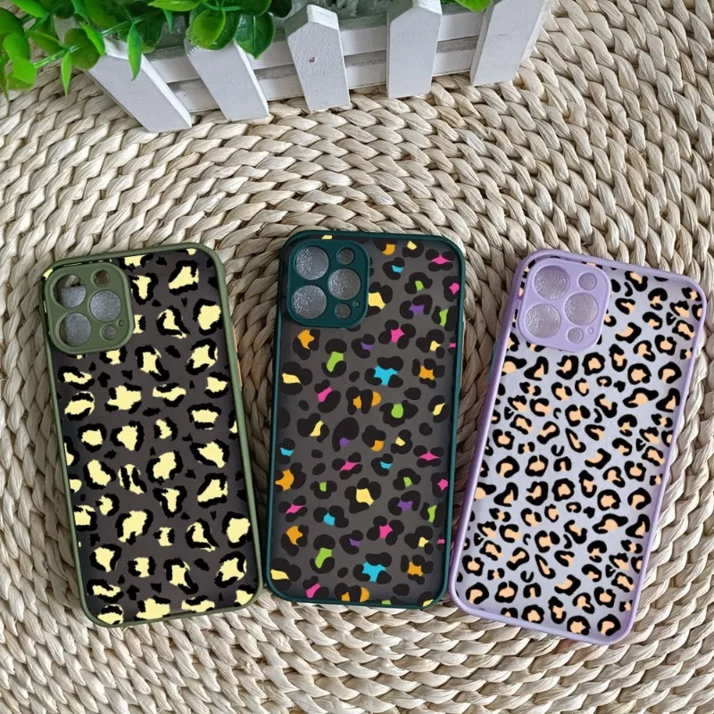 

Модный чехол для телефона с леопардовым принтом для IPhone 14 13 12 11 Mini Pro Max XS X Max XR 8 7 Plus SE 2022, Кожаный цветной чехол для телефона