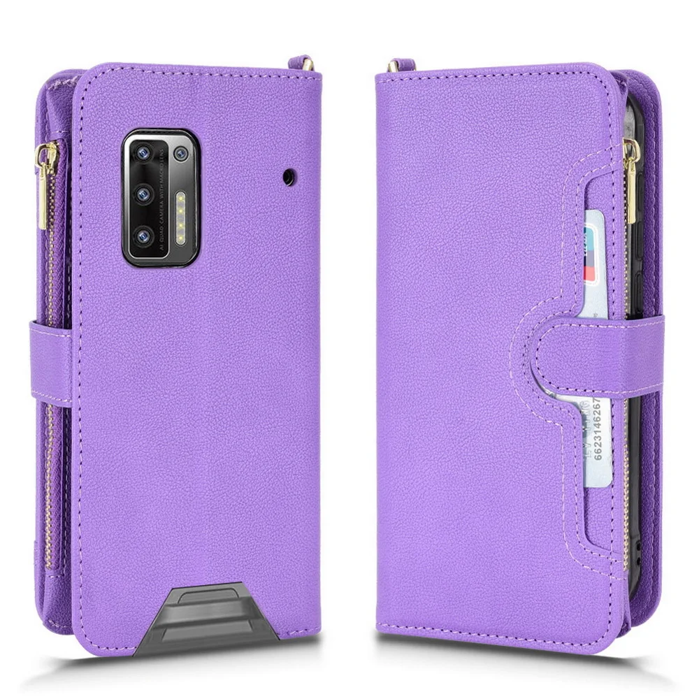 

Case for Doogee S96 Pro Phone Cover with Card Slot for Doogee S97Pro Capa Wallet Bag Zipper Protective Shockproof Funda