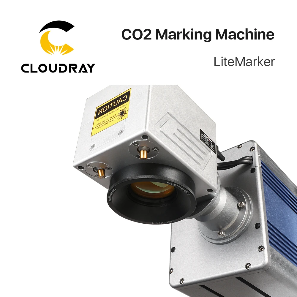 Ко2-маркировочная машина Cloudray LiteMarker 10,6 мкм 30W-60W CRD RF лазерная трубка 110 * 110-210 * 210 мм рабочая область для дизайна кожи и ткани.