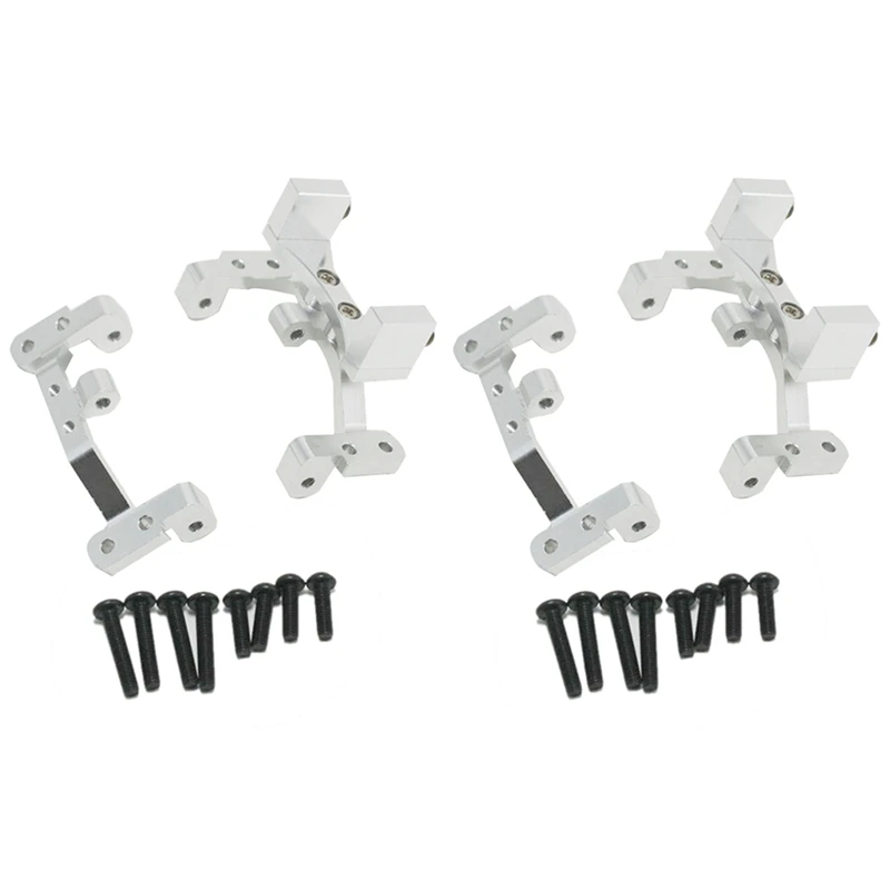 2X Металлический Тяговый стержень база сиденья ось вверх сервопривод кронштейн для WPL C14 C24 C14K C24K 1/16 обновленные детали для радиоуправляемых автомобилей грузовиков, серебристый