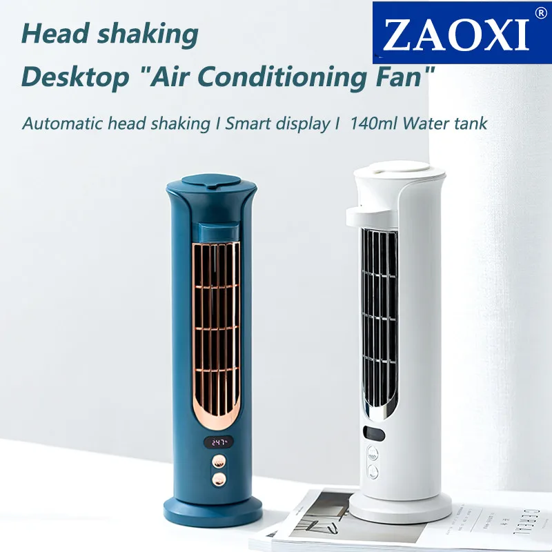 

ZAOXI 2022, беслопастный вентилятор, настольный мини-кондиционер с вращающейся головкой, мини-охлаждающие водные вентиляторы Type-C, зарядка 4000 мА...