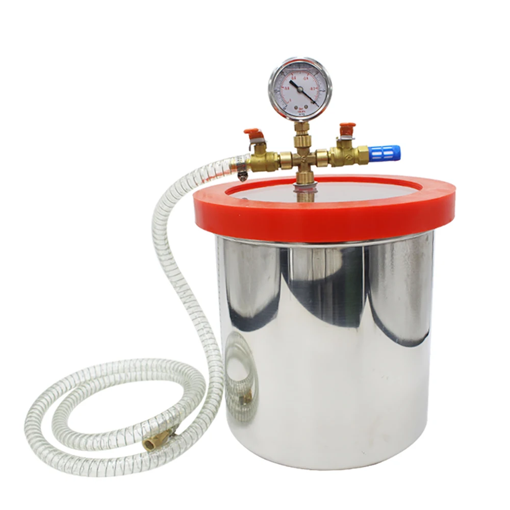 Вакуумная камера из нержавеющей стали для дегазации 20x20 см 6 л вакуумный