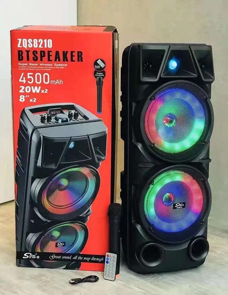 

80W High Power Wireless Bluetooth Speaker Outdoor Square Dance Portable Subwoofer 360 Surround Sound Stereo With Remote MIC USB