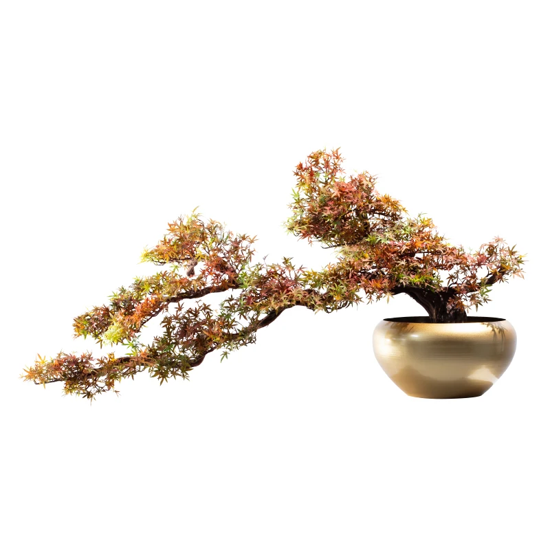 

ZL Artificial Greeting Pine Bonsai Sales Office Hotel Tea Room Store Hallway Soft Outfit Zen Ornament