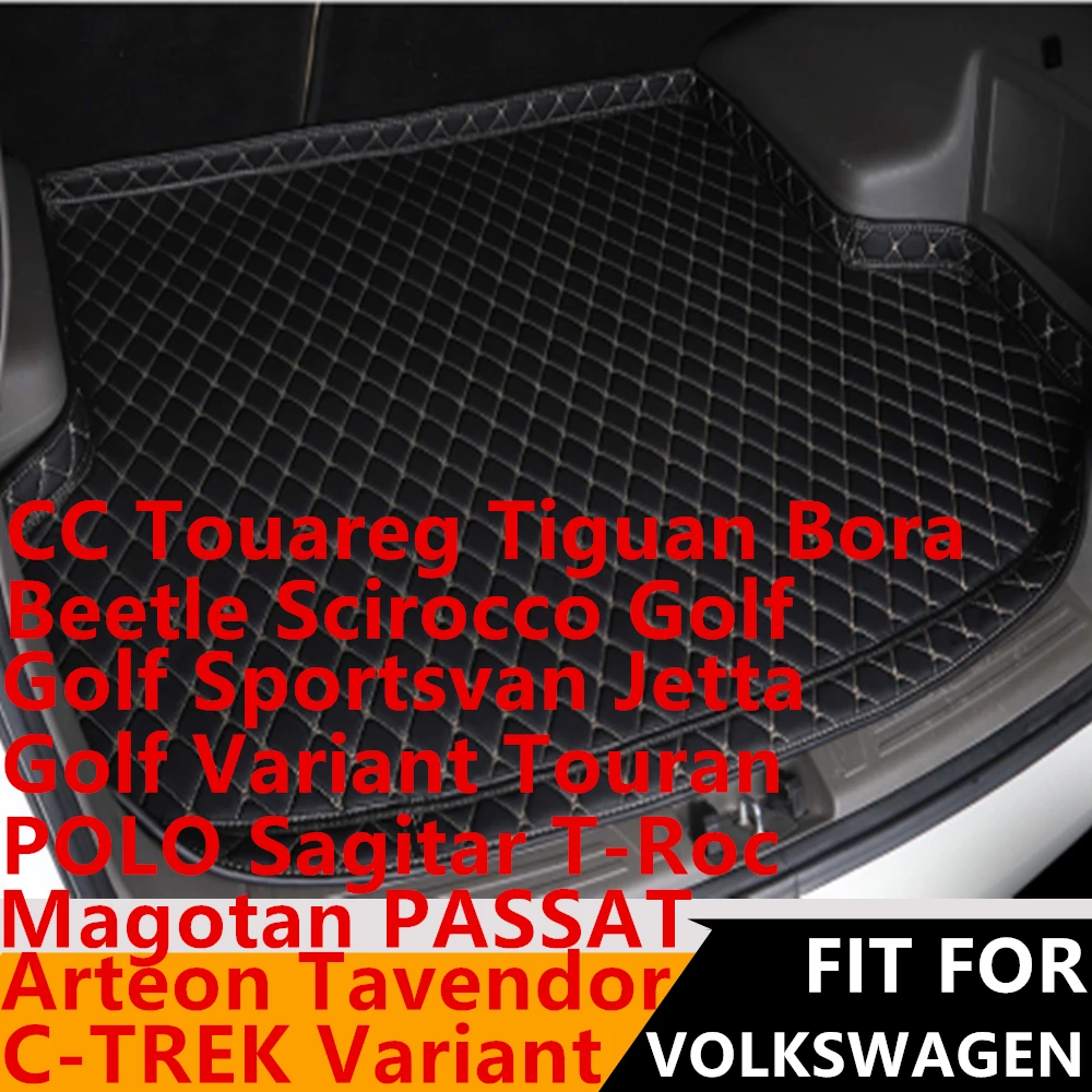 

Sinjayer Car Trunk Mat Tail Pad For Volkswagen VW Arteon CC Bora Magotan POLO T-Roc Scirocco GOLF PASSAT Tiguan Jetta Touareg