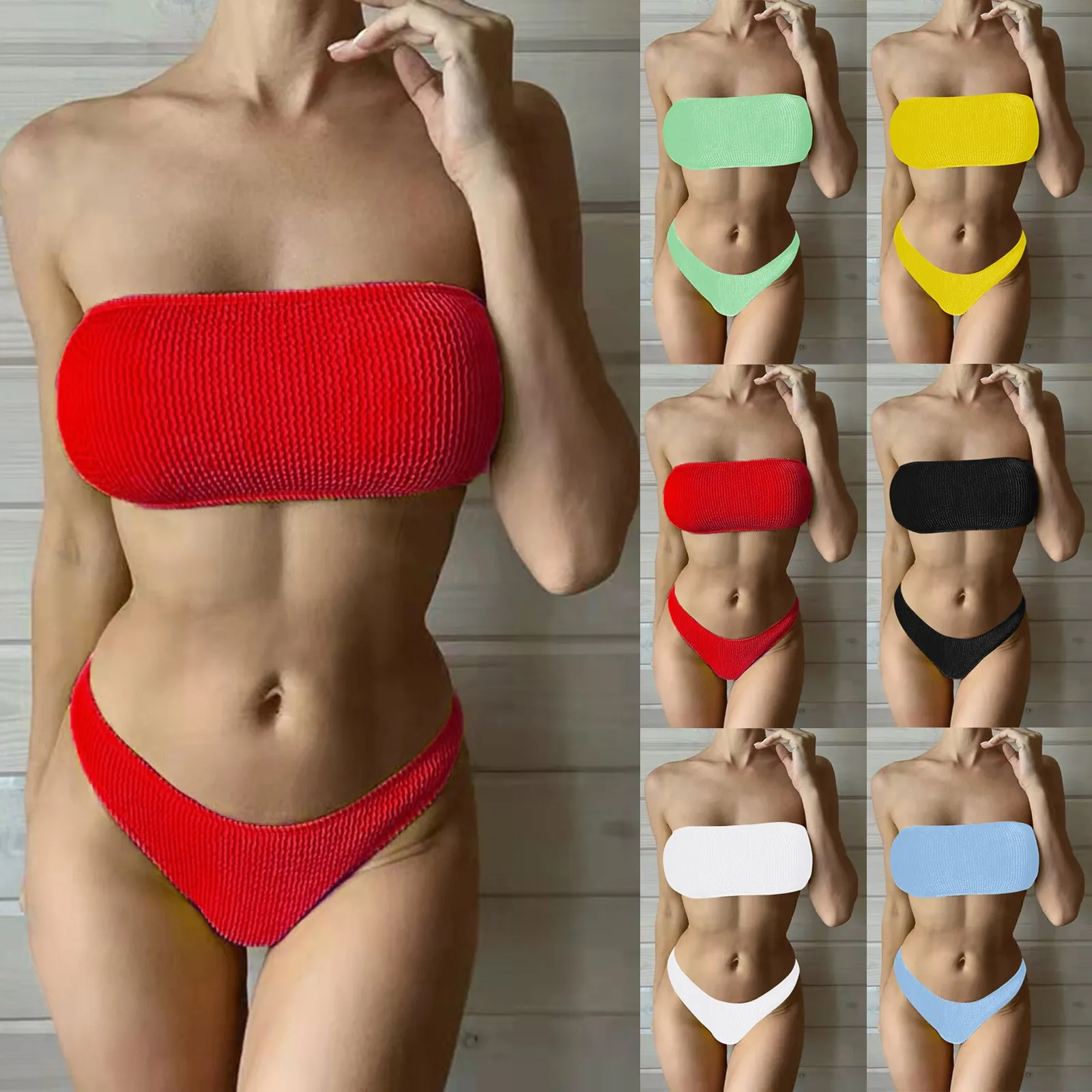 

Женский комплект бикини с чашками пуш-ап и заниженной талией