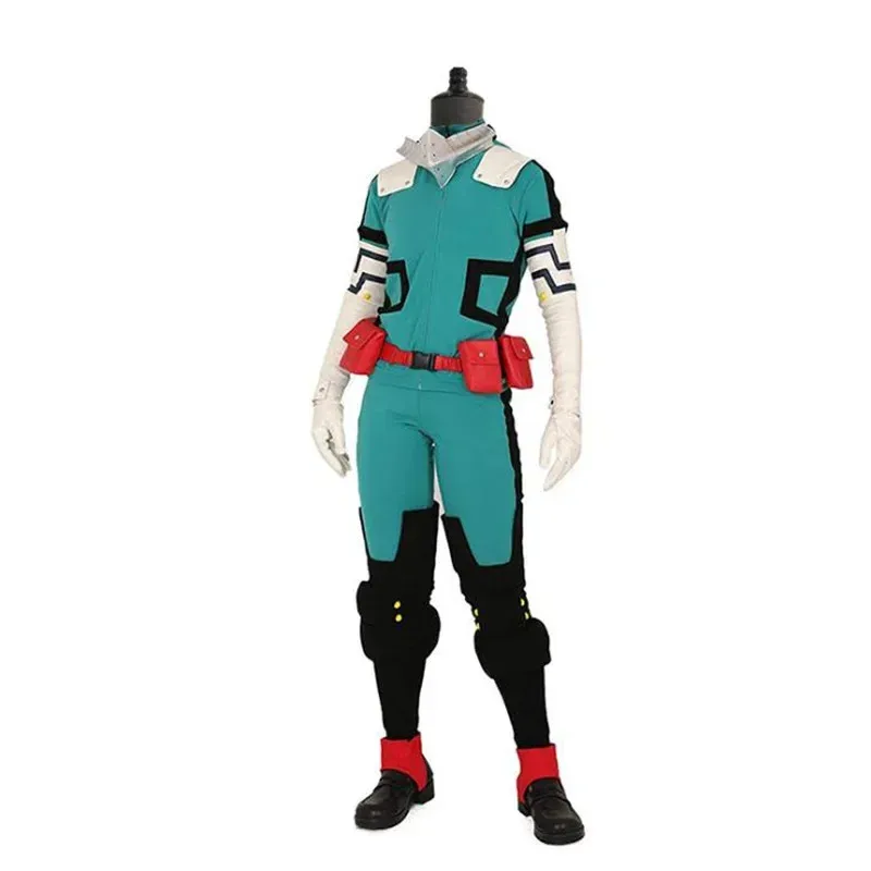 Фото Аниме My Hero Academy Косплей Midoriya Izuku Deku Battle Косплей Унисекс Костюм Костюм Набор Хэллоуин Парик Волосы khj №4