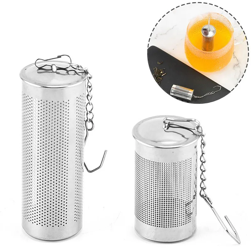 

Tea Ball Strainers Stainless Steel Mesh Filters Infuser With Chain Hook Teakettle Locking Tea Filter Infuser Spice Strainer