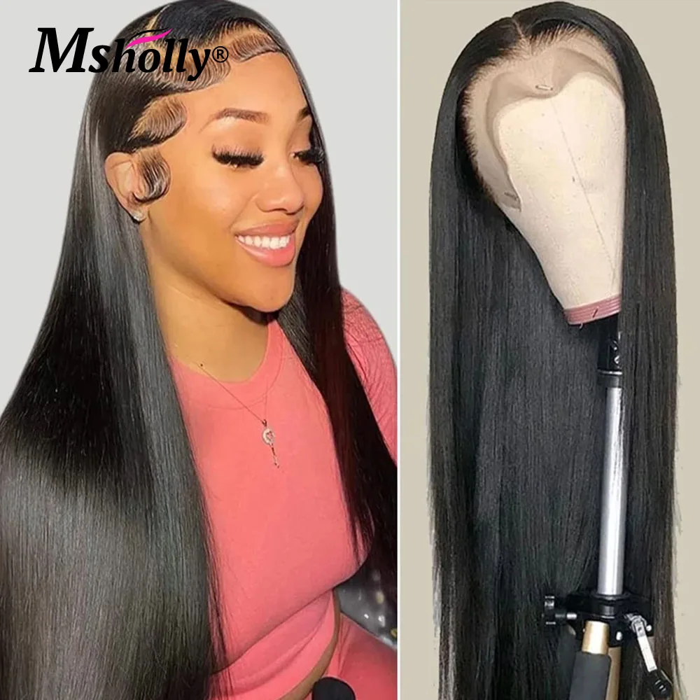13x6 HD Lace Frontal Wig 4x4 Closure Wigs Straight Glueless Human Hair Wig Brun Naturel Transparent Lace Front Wigs For Women