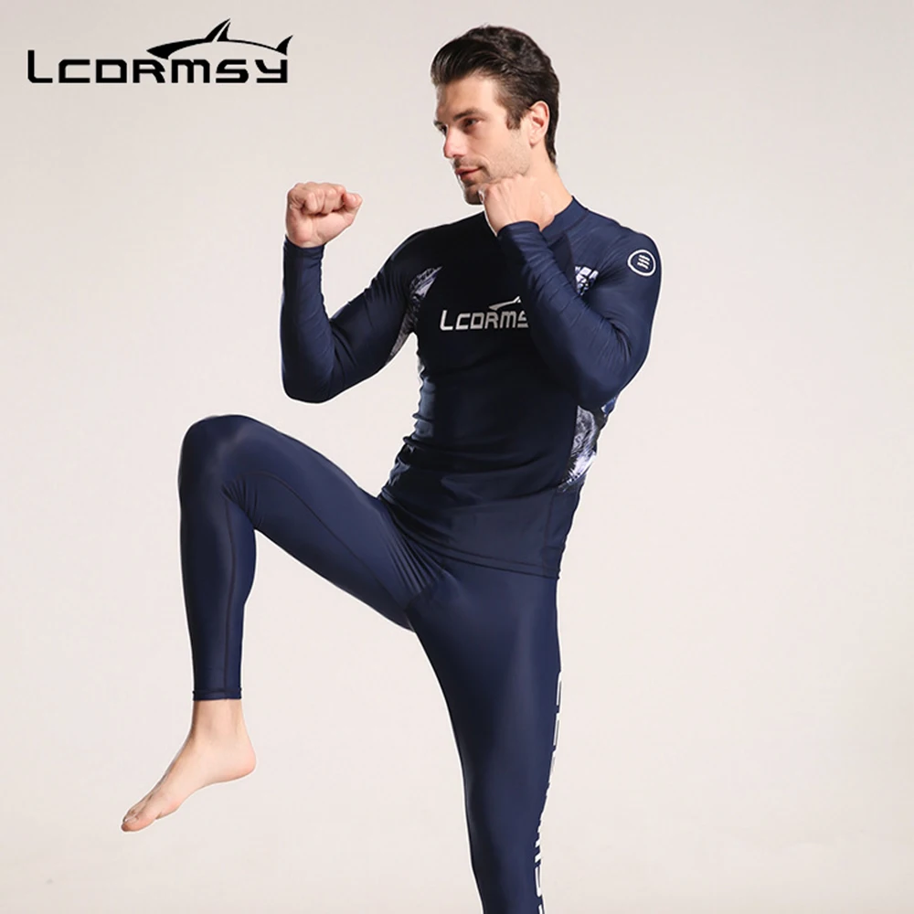 Мужская мода с длинным рукавом UPF 50+ Солнцезащитный костюм для подводного