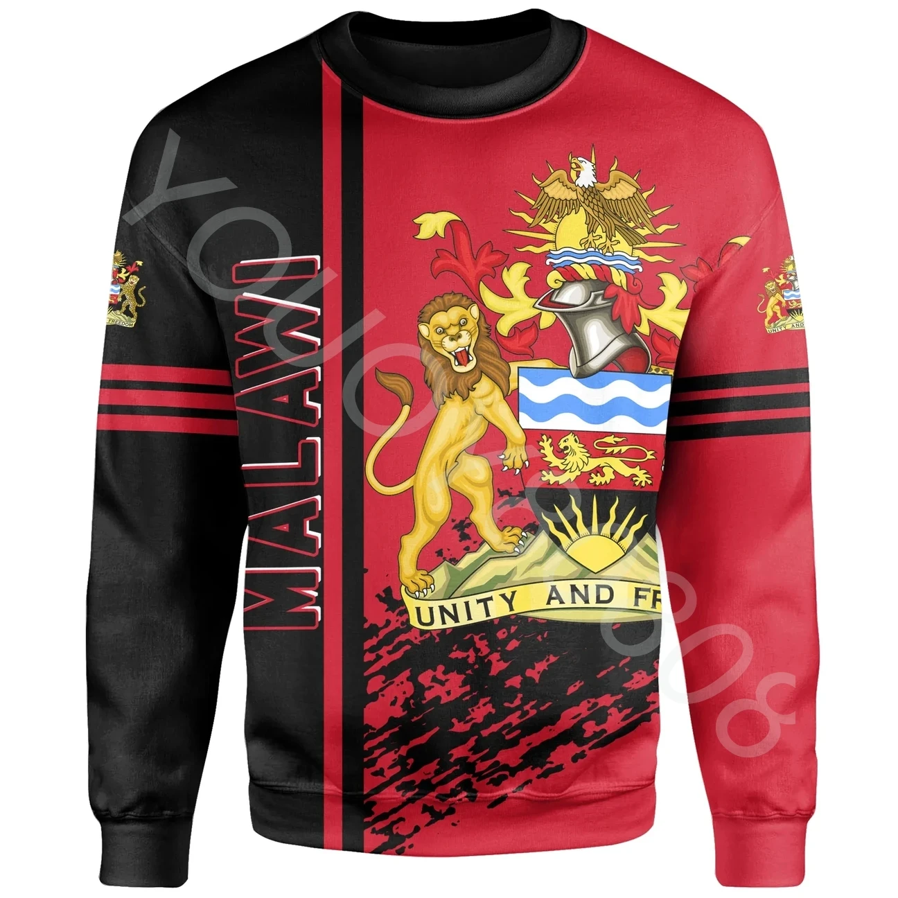 

Men's Outer Casual Personalized African Region Malawi Quarterly Style Sweatshirt 3D Printed Retro Harajuku Sportswear