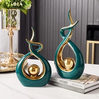 home decoration modern sculpture abstract modeling ceramic statue decoration living room bedroom office desk decoration gifts