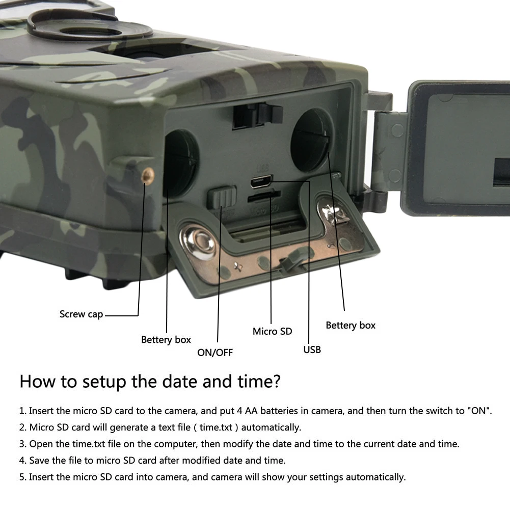 Водонепроницаемая пластиковая камера ночного видения с камуфляжным рисунком 120