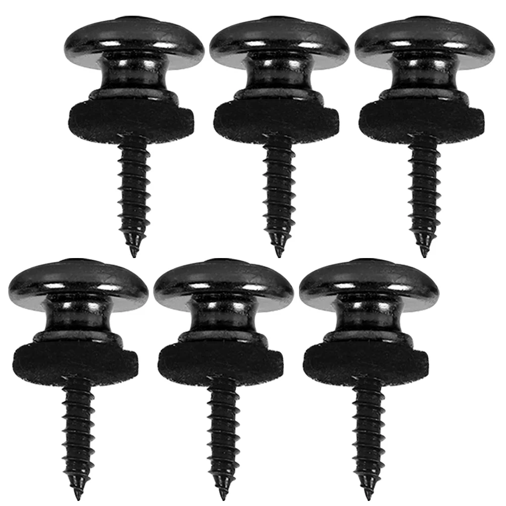 

6 Pcs Guitar Strap Buckle Anti-falling Instrument Buckles Bass Lock Electric Accessories Belt Metal Anti-skid