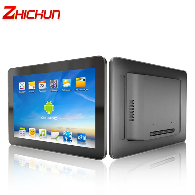 Фото Промышленный планшетный ПК ZHICHUN на Android, 4G Wi-Fi, 10 дюймов, разрешение 1280x800, сенсорный экран, панельный ПК-компьютер №1