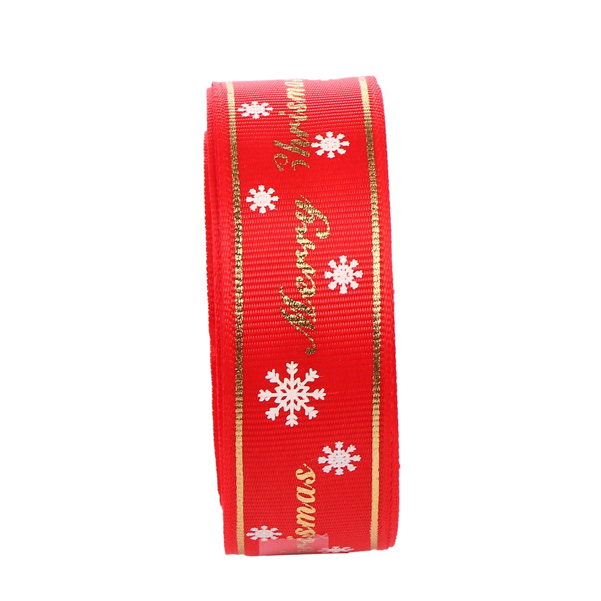 1 Pc Xmas Tree Hanging Band Interesting Polyester Gift Ribbon (Red)