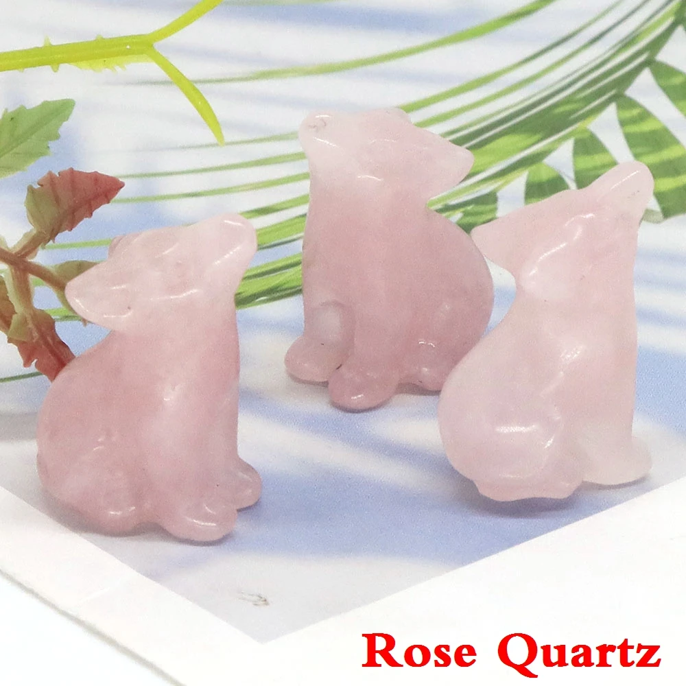 

Статуэтка волка из аметиста и обсидиана