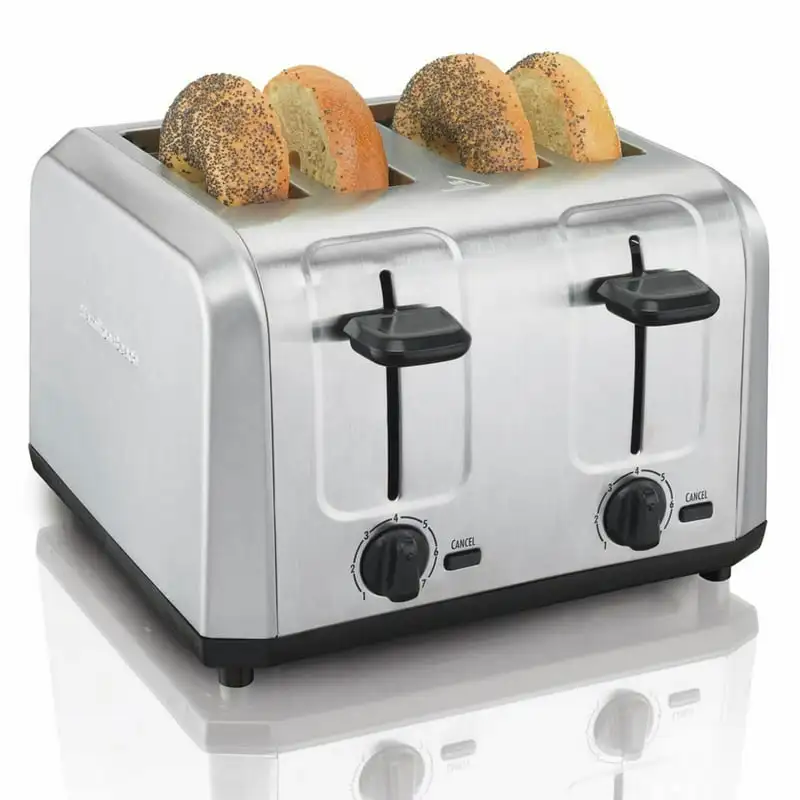 

Brushed Stainless-Steel 4- Toaster - Silver