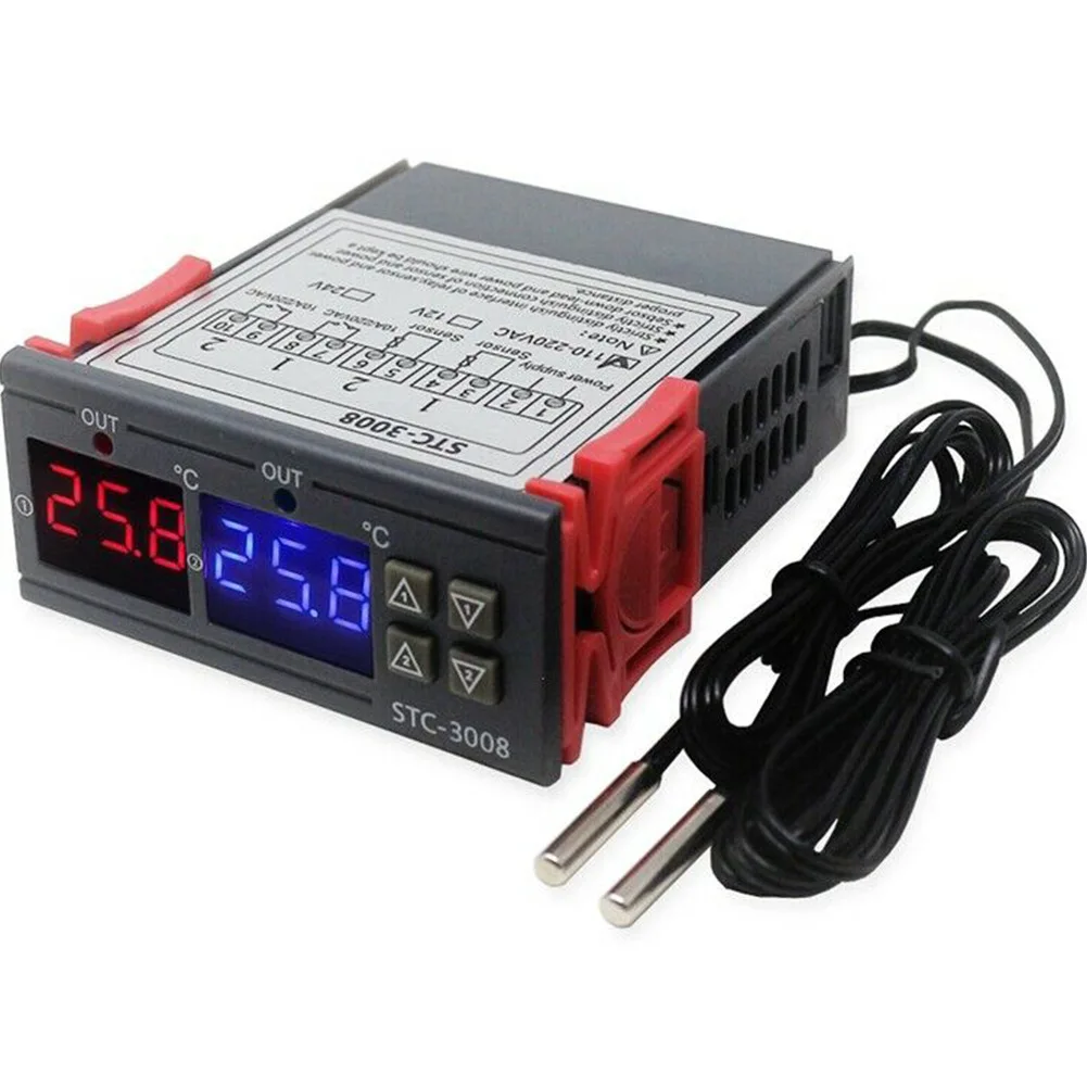 

STC-1000 STC 1000 LED Digital Thermostat for Incubator Temperature Controller 12V 24V 220V Thermoregulator Relay Heating Cooling