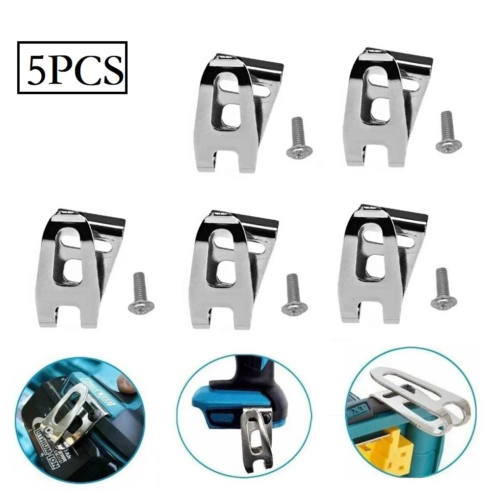 5Pcs Belt Clip Hooks For Makita 18V LXT Cordless Drills Impact Driver Belt Hook Clips Set Power Tools Accessories