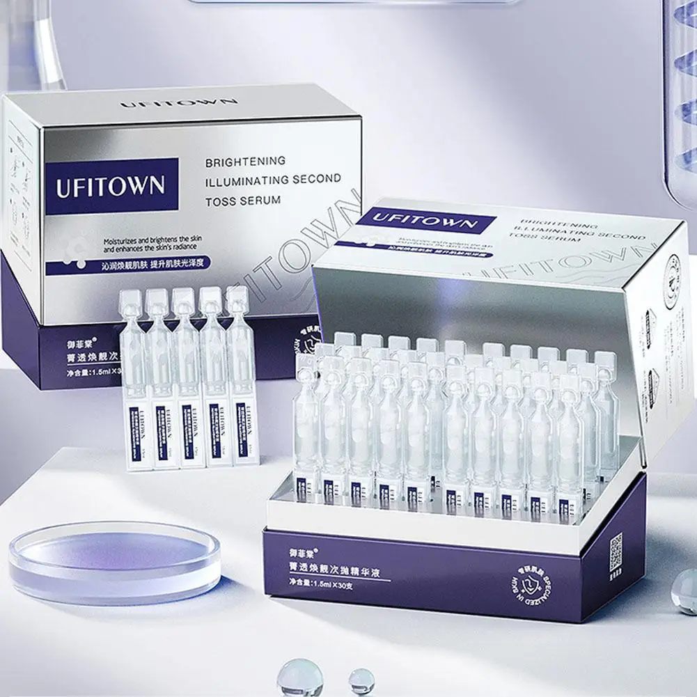 

30Pcs/SET Whitening Face Serum Remove Dark Spots Brighten Shrink Pores Moisturizing Niacinamide Hyaluronic Acid Serum