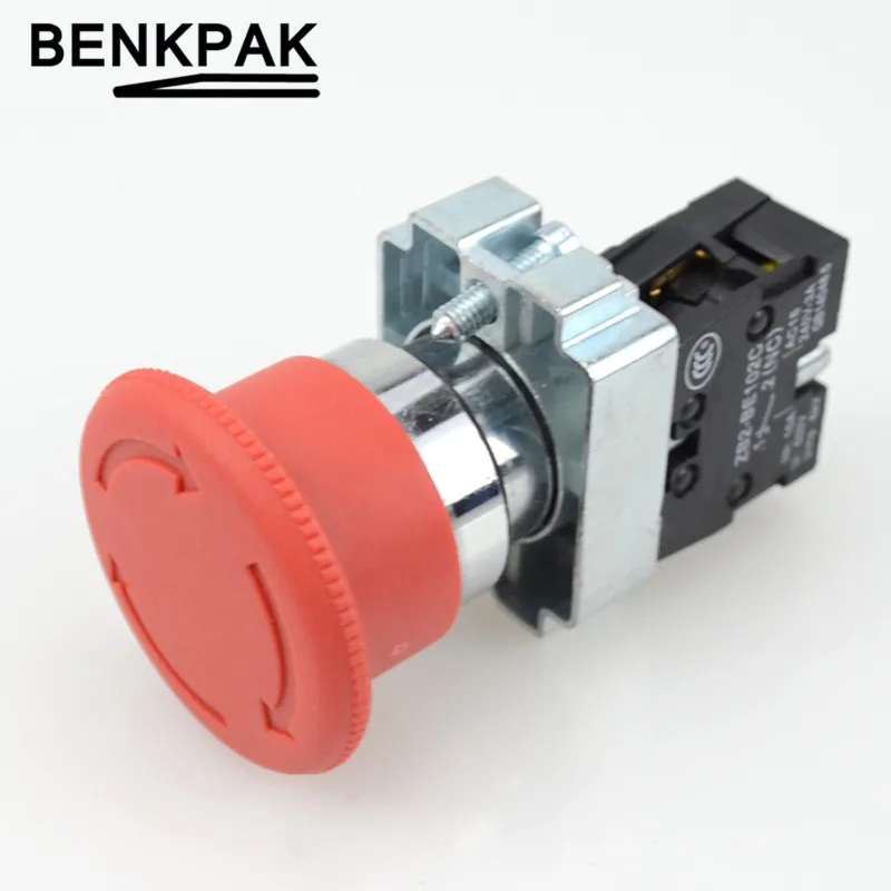 XB2-BS542 Twist Release Emergency Stop Push Button Mushroom XB2BS542 e-stop switch with NC contact | Switches