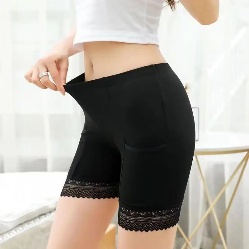 Женские безопасные короткие брюки нижнее белье с карманами из модала дышащее