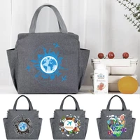portable lunch bag thermal insulated lunch box tote cooler handbag bento pouch travel print container school food storage bags