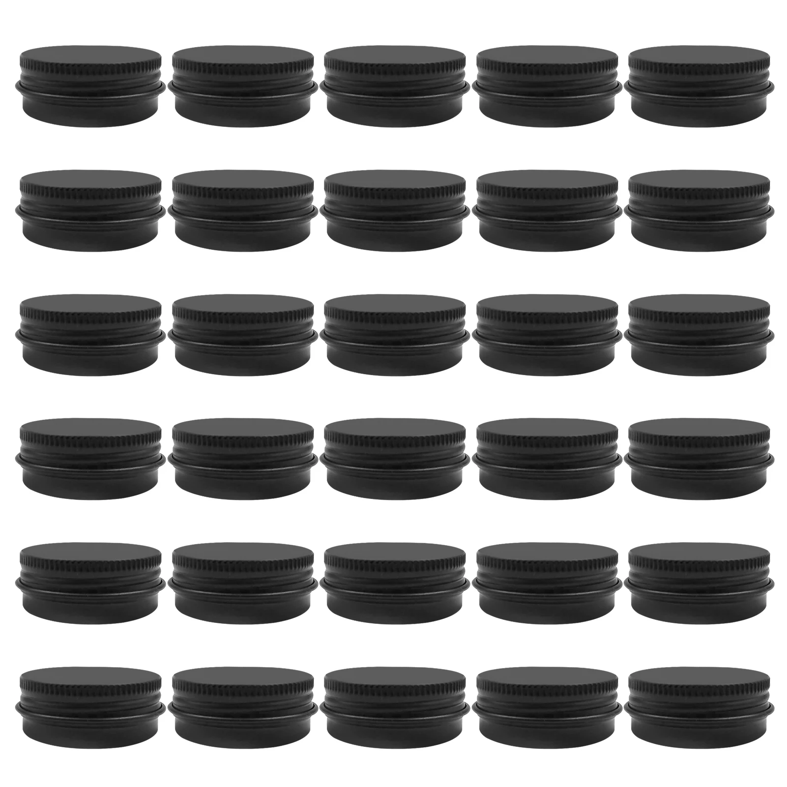 

30pcs 0.5oz Travel Jar Aluminum Tin Cans With Screw Lid Bottle Eye Shadow For Candles Empty Black Container Cosmetic Sample