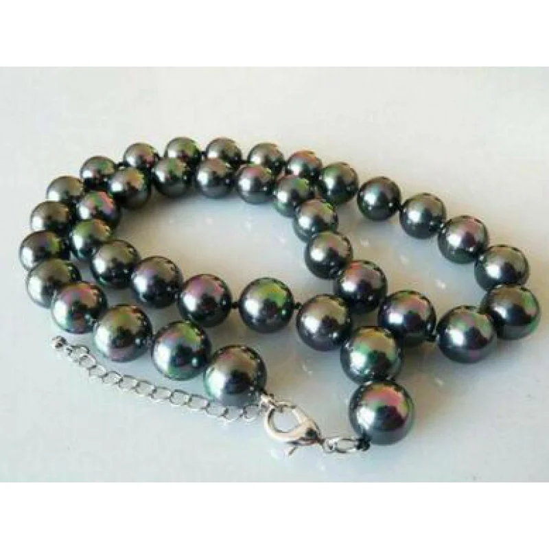 

Huge 12mm Genuine Coral Pink Round South Sea Shell Pearl Nelace 18'' AAA