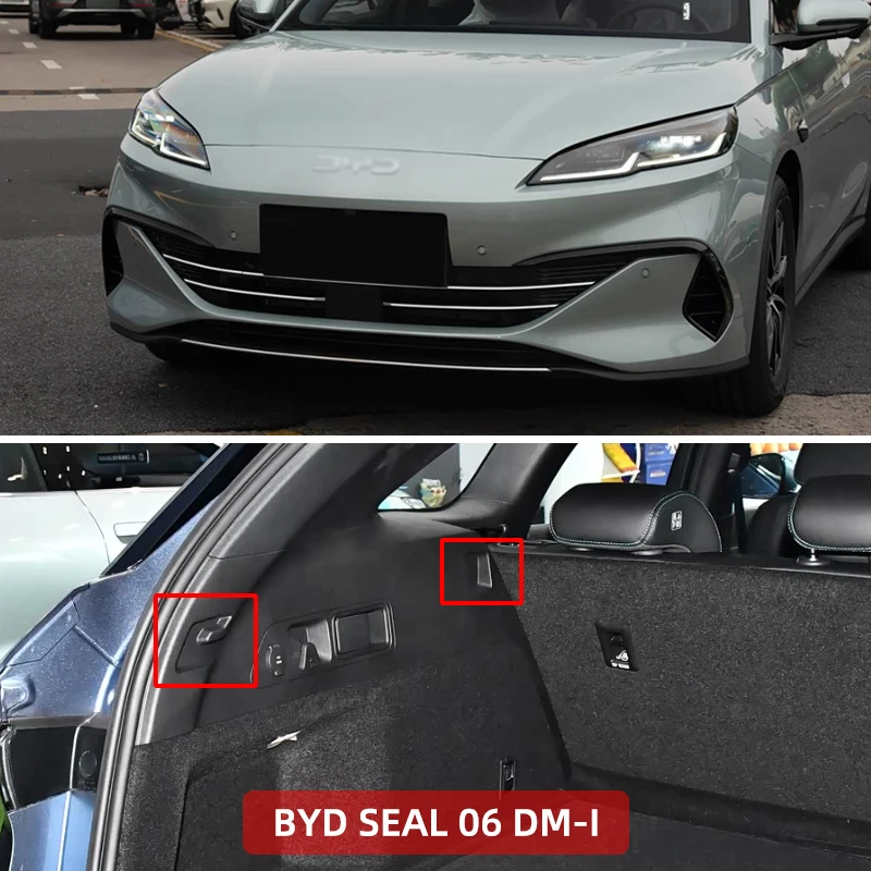 Фото Для BYD SEAL 06 2025 выдвижная крышка багажника, багажник, стойка для посылок, защита от подглядывания, аксессуары для салона автомобиля №2