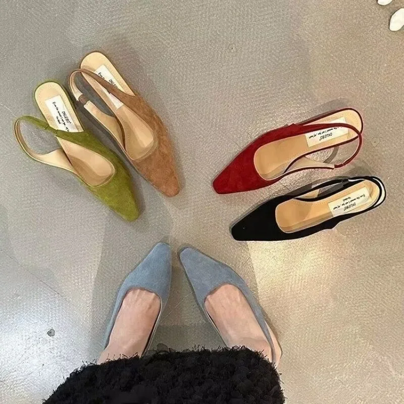 Сандалии женские с острым носком шикарные босоножки на высоком каблуке Модная