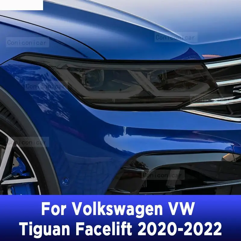 

For Volkswagen VW Tiguan Facelift 2021 TPU Car Exterior Headlights Anti-Scratch Protective Film Headlamps Repair Accessories