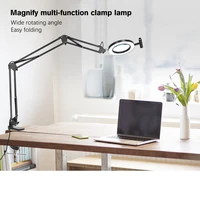 magnifying glass led lamp 5x magnifier desk lamp with three section 36 adjustable swing arm lamp for reading office workbench
