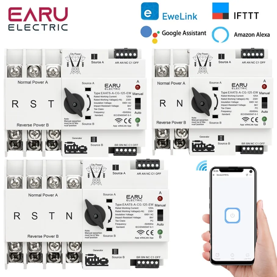 

EARUELECTRIC Автоматический переключатель двойного питания