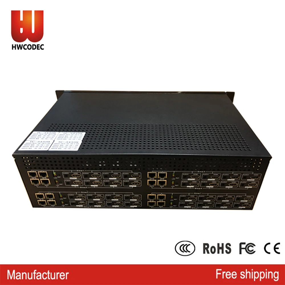 

HWCODEC H.264 H.265 32 Channels HDMI Video Encoder IPTV Encoder Live Streaming Dual Ethernet Encoder For IPTV