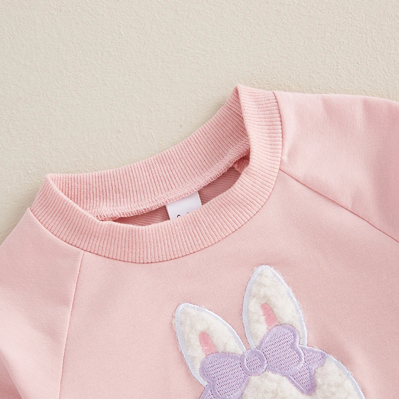 Очаровательный костюм пасхального кролика для маленьких девочек толстовка с