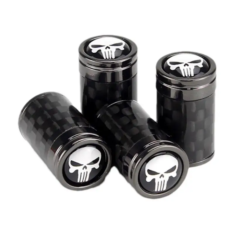 

Tire Valve Stem Caps |Skull Logo Tyre Air Caps | Universal Neutral Spout Cover for Car Motorbike Trucks Bike Bicycle and More He