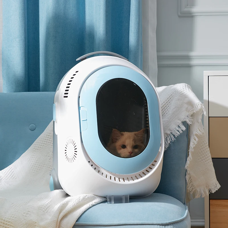 

Pet Cat Stroller Dog Backpack Trolley Case Rolling Luggage Backpack Cold Fog Air Conditioner Fan Backpacks Dog Bags Pet Products