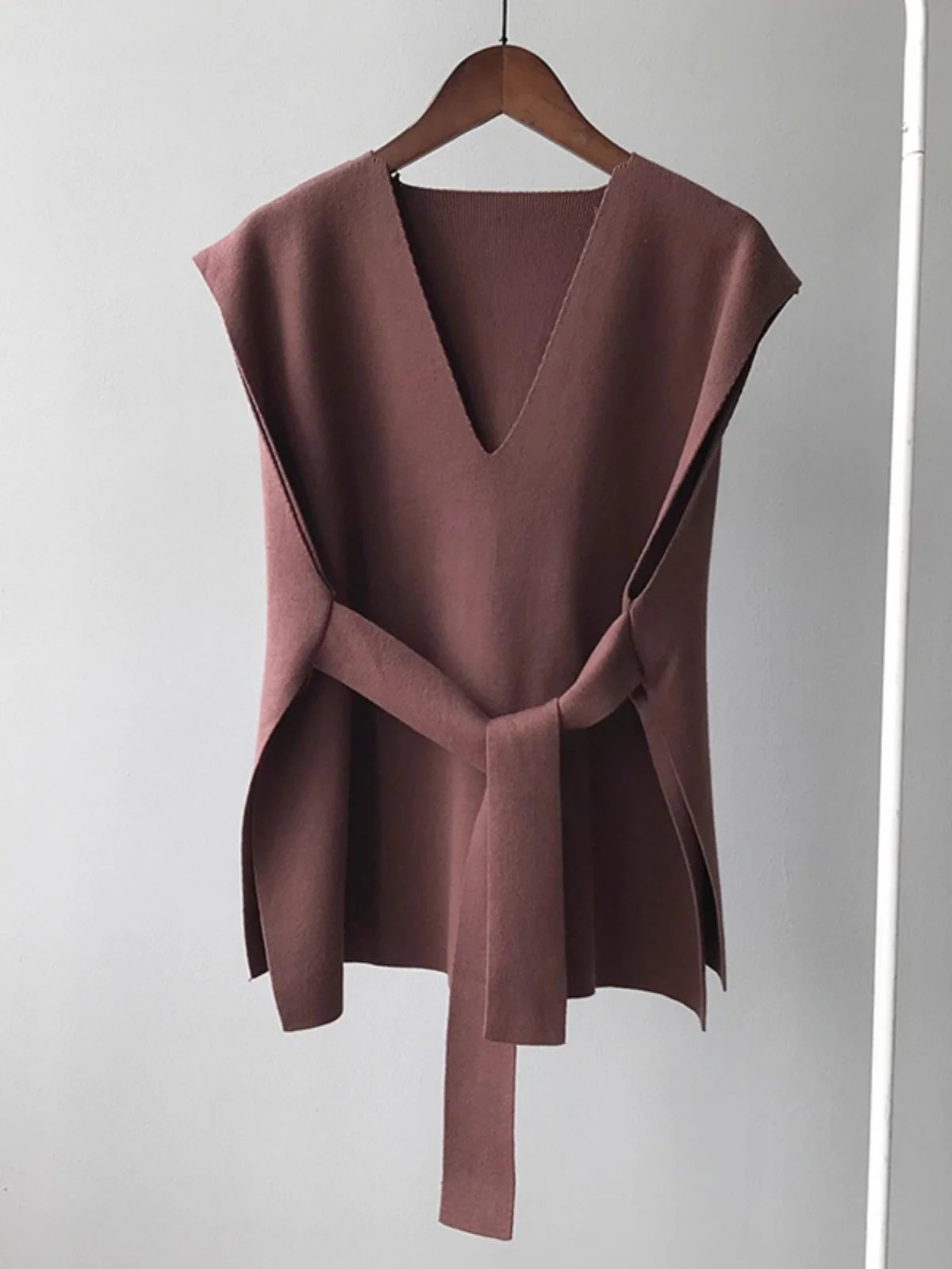 Sleeveless Vest Women's Spring/Autumn/Winter Internet Celebri Knitted Outerwear Outer Wear Fashion Korean Sle L...