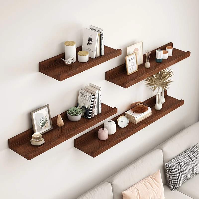 

Rectangular Wooden Wall Hanging Plant Rack Bedroom Living Room Wall Hanging Storage Rack Decoration Household Sundries Storage