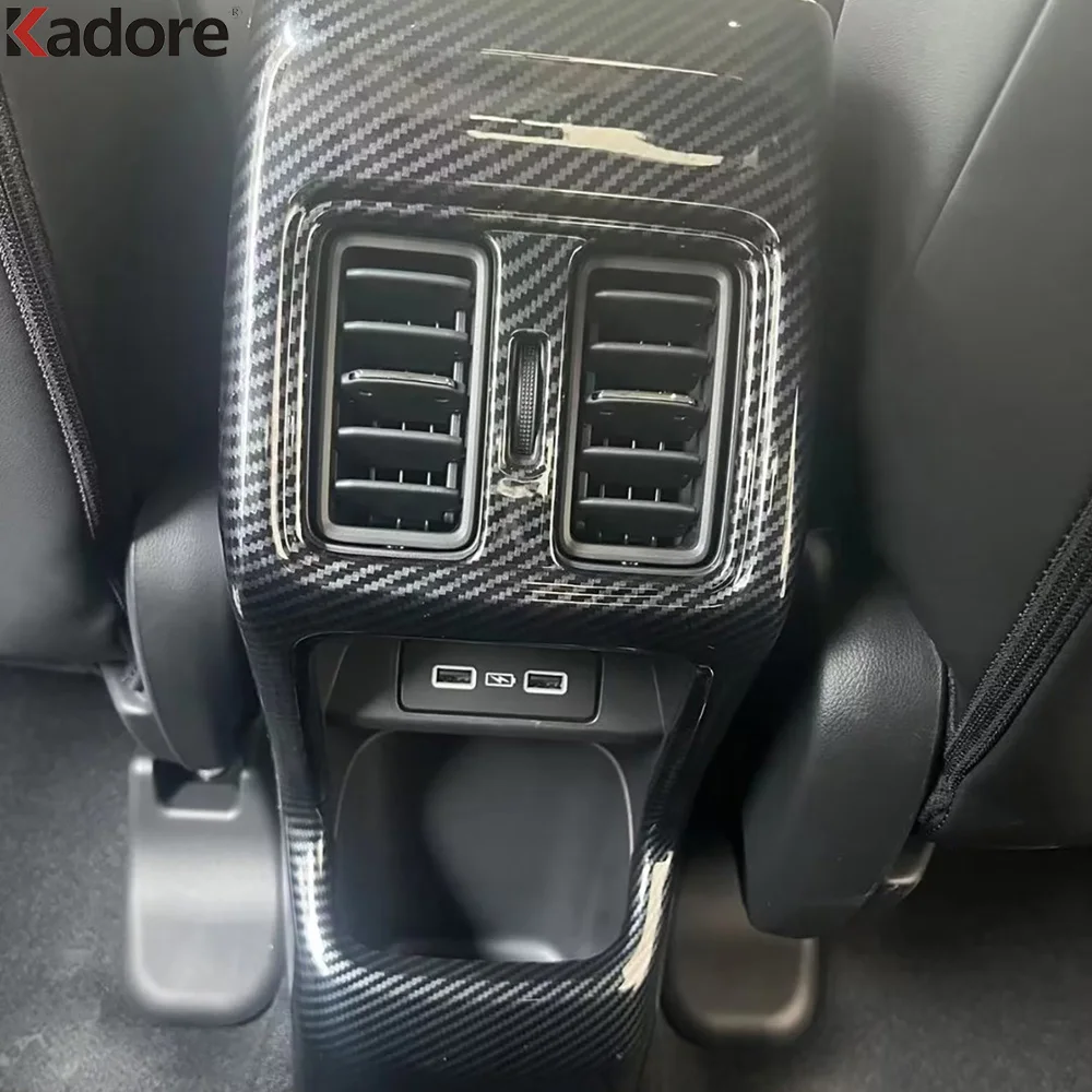 

Автомобильный подлокотник, Задняя Крышка вентиляционного отверстия для Honda HR-V e:HEV e:Ny1 RV5 Vezel 2022 2023 2024, карбоновые аксессуары