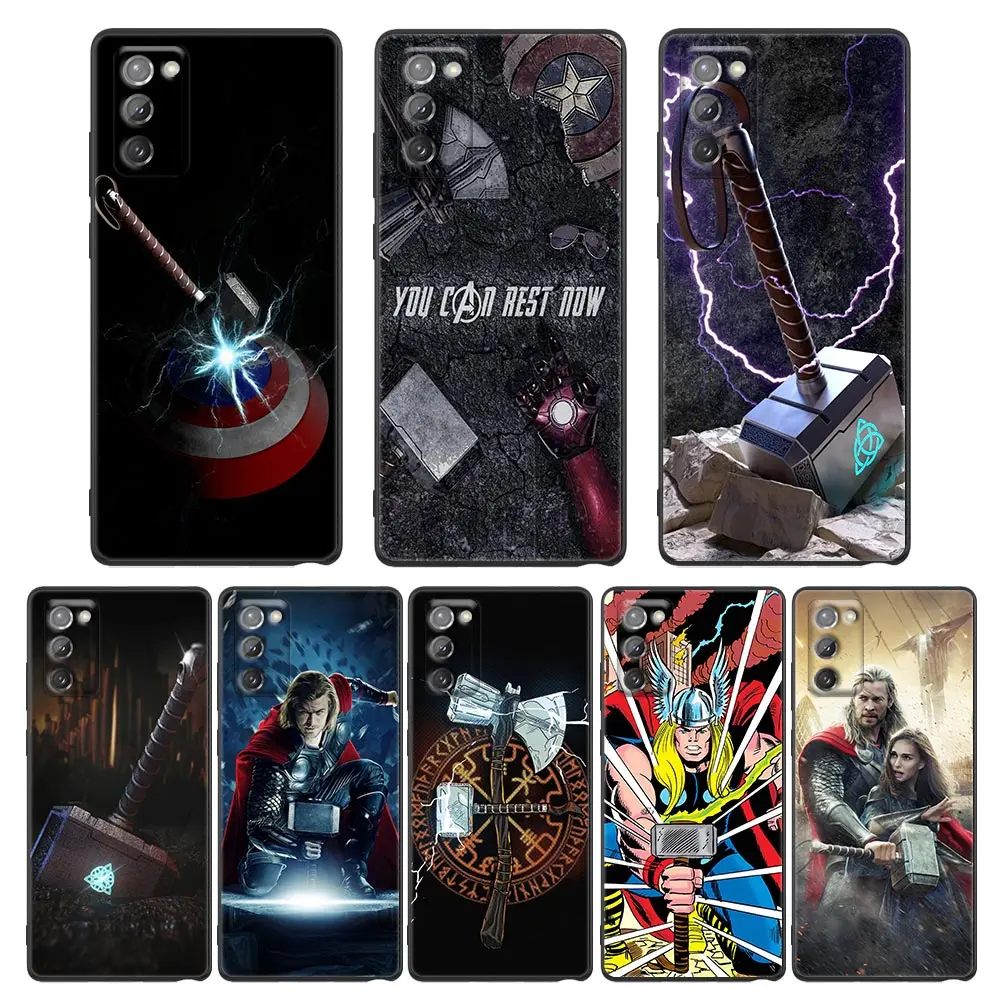 

Thor Hammer Marvel Thor Shell Case for Samsung Galaxy Note 20 Ultra 5G 8 9 10 M12 M22 M30s M32 M52 M62 F12 F62 Cover Fundas