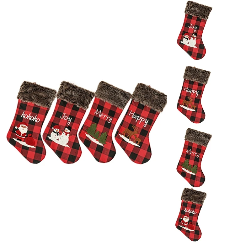 

Рождественская сумка-чулок, новый год, подарок, украшения для дома, украшение для носков