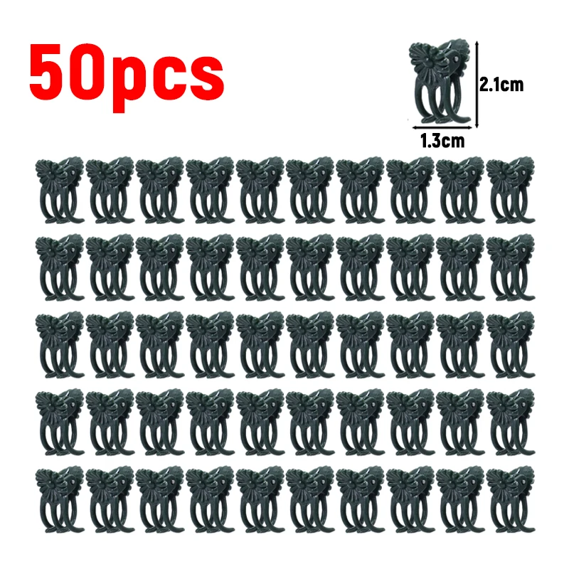 

Пластиковые мини-зажимы для растений 50/300 шт