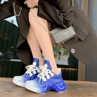 2022 Модные женские кроссовки, дышащая сетчатая обувь, женские кроссовки на шнуровке, Женская Вулканизированная обувь, ботинки на платформе