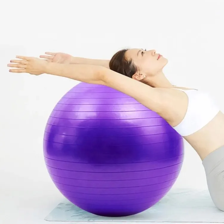 

Exercise Yoga Ball Fitness Custom Logo with Pump Pilates Balance Trainer Yoga Gym Ball 55cm 65cm 75cm