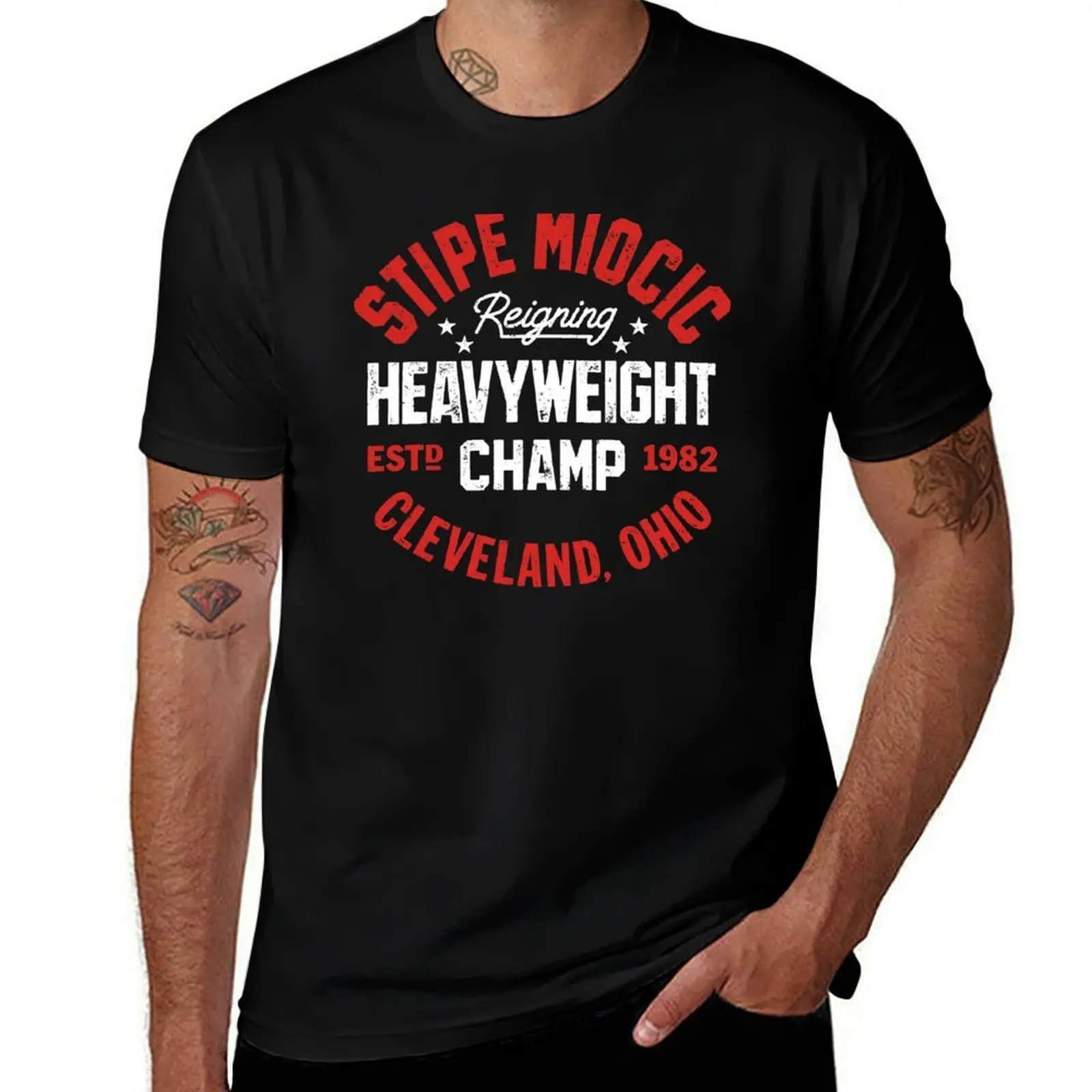 Фото Футболка Stipe Miocic - Чемпион в тяжелом весе, хлопковая, с коротким рукавом №1