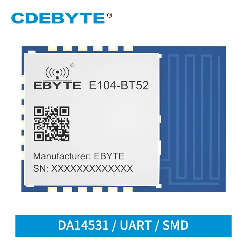 

BLE5.0 DA14531 2,4 ГГц модуль Bluetooth в UART с низким энергопотреблением, стандартный для передачи данных IoT, беспроводной трансивер