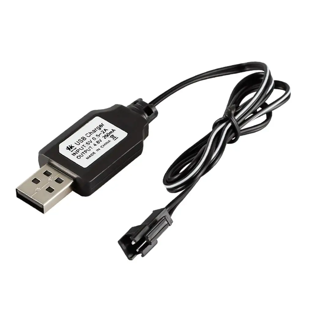 

Кабель зарядного устройства для аккумулятора RC USB .8 в USB-зарядное устройство SM-Разъем 80 см черный новый